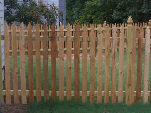 wood picket fence in Georgia
