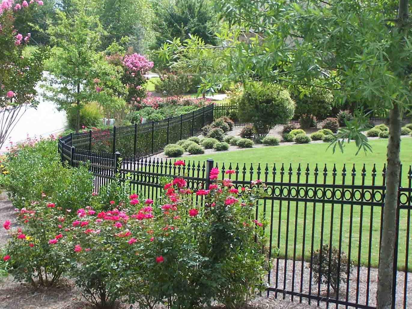 Photo of residential ornamental steel fence in Norcross, Georgia