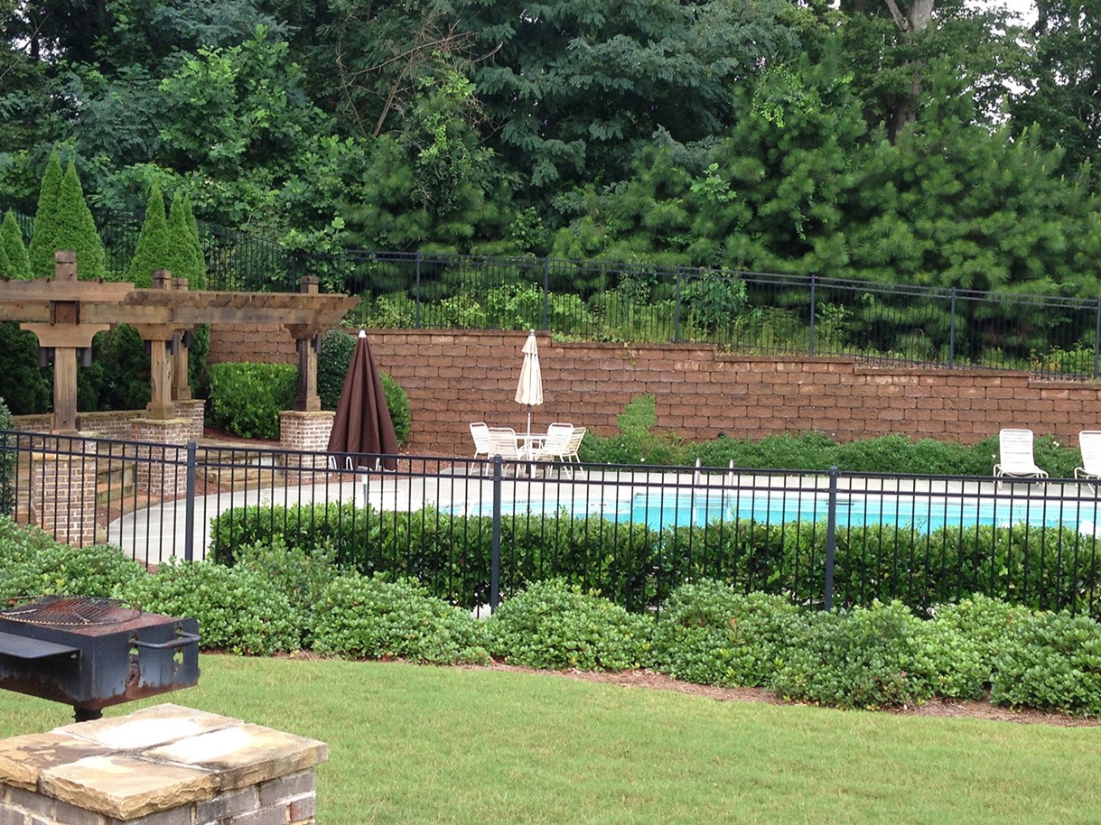 Photo of an ornamental steel residential fence in Norcross, GA