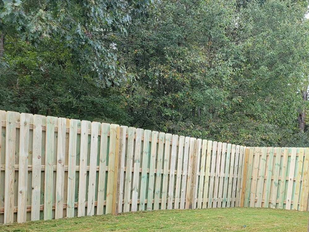Braselton GA Shadowbox style wood fence