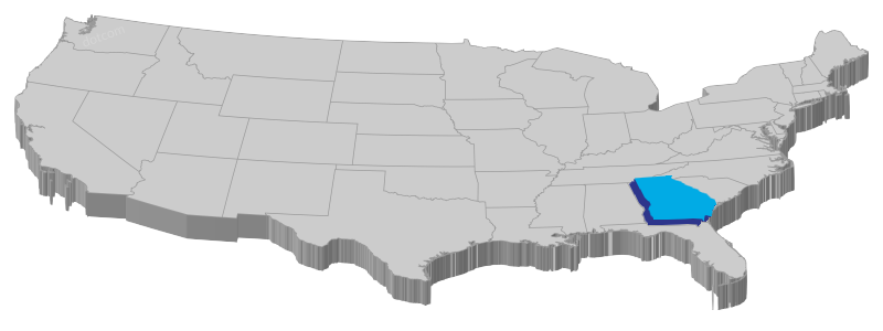 Georgia Map - Our Fence Installation Service Area